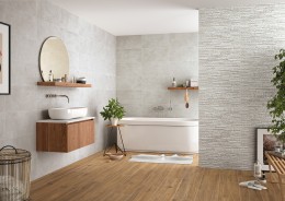 Fern White Decor Ceramic Wall Tile 300x600mm